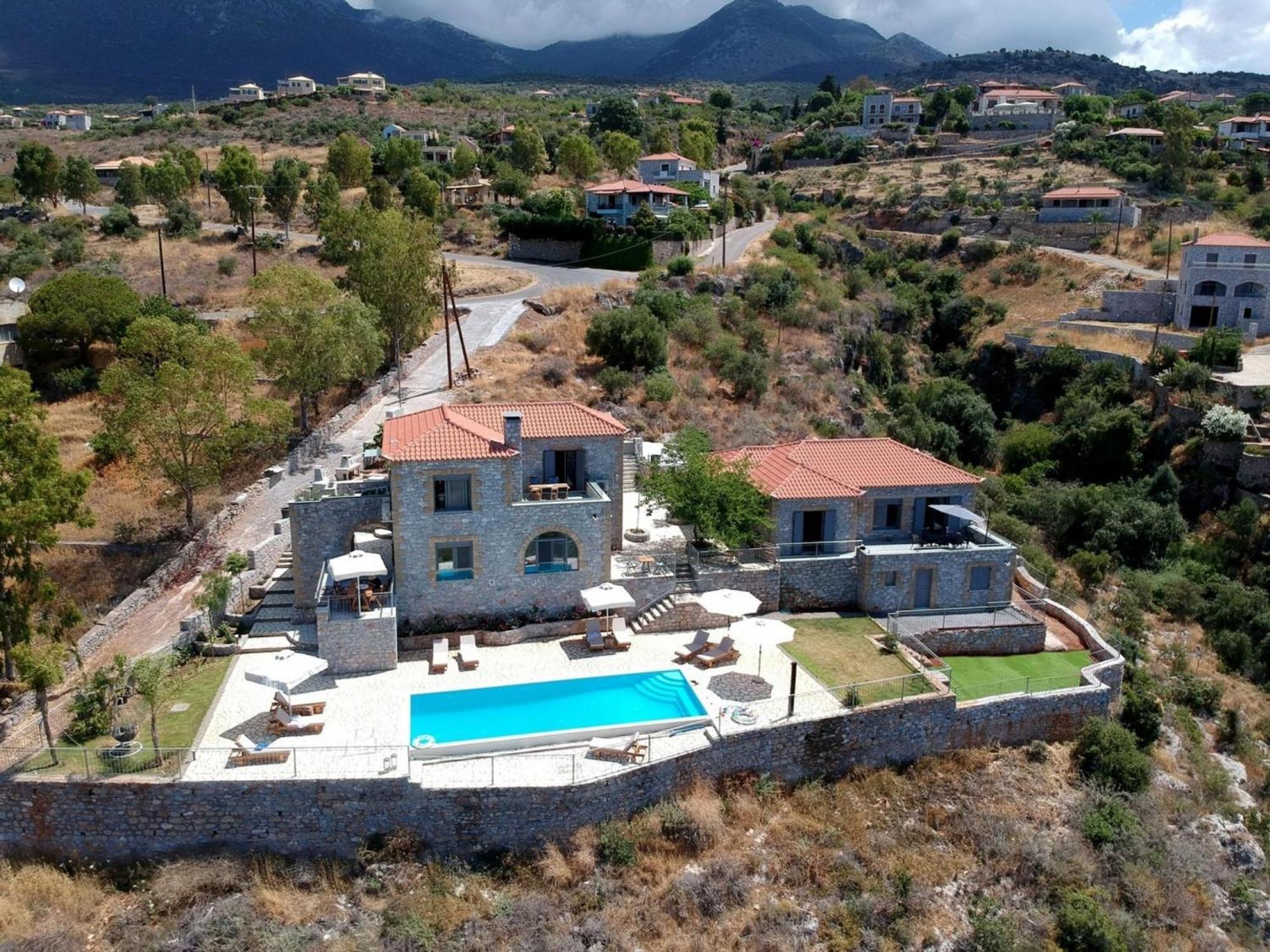 Elsa Villa By Elrin Villas Mani Neokhorion  Luaran gambar